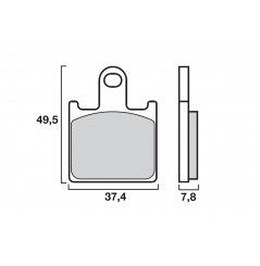 Plaquette de frein Avant Brembo 07KA28LA - Syntérisé Route