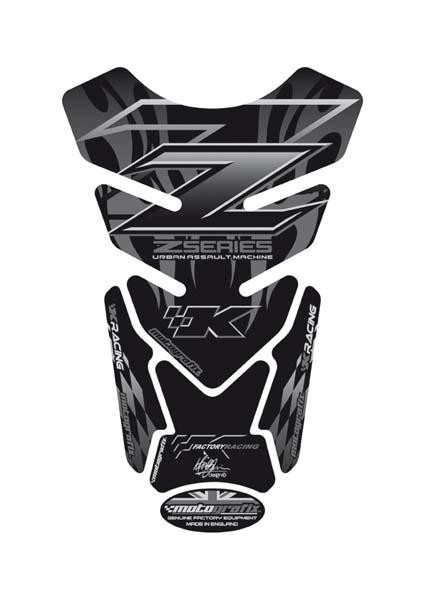 Protection de Réservoir Moto Universel Noir - Gris pour Kawasaki