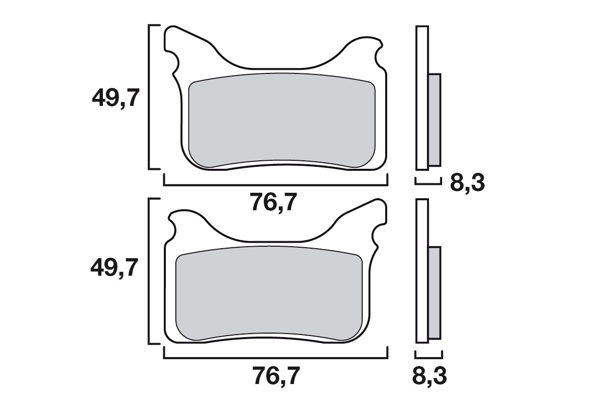 Plaquette de frein Avant Brembo 07GR75 SA - Syntérisé Route