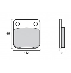 Plaquette de frein Avant Brembo 07HO0906 - Organique Route