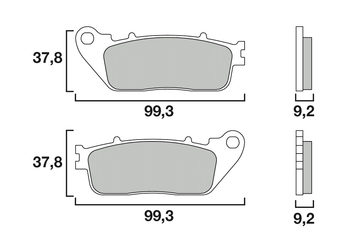 Plaquette Brembo Arrière 07HO13.SP - Syntérisé Route et Piste
