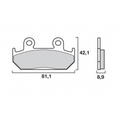 Plaquette de frein Racing Brembo 07HO21SR - Syntérisé Route et Piste