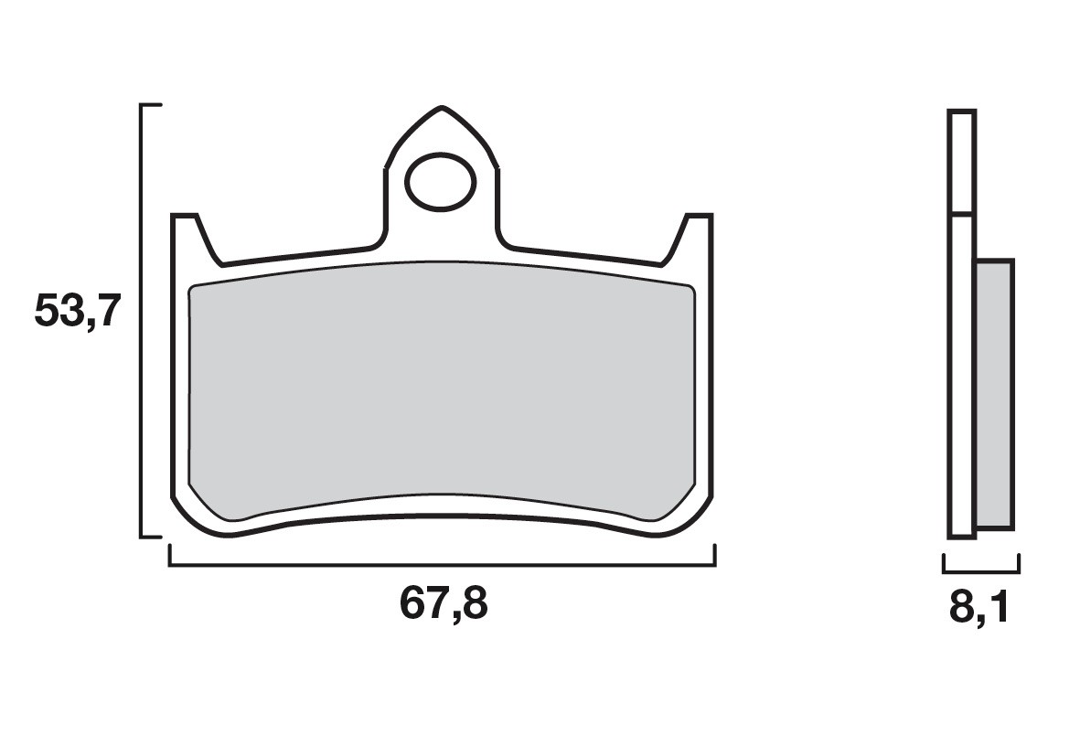 Plaquette de frein racing Brembo 07HO28RC - Carbone Céramique Piste