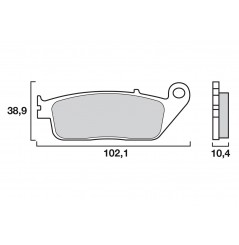 Plaquette Brembo Arrière 07HO34.SP - Syntérisé Route et Piste