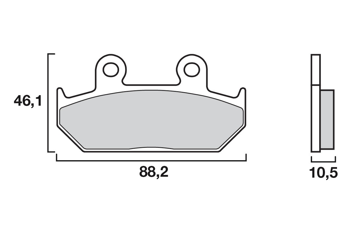 Plaquette de frein Avant Brembo 07HO3509 - Organique Route