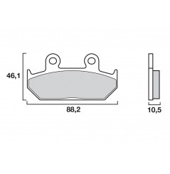 Plaquette de frein Avant Brembo 07HO35SA - Syntérisé Route