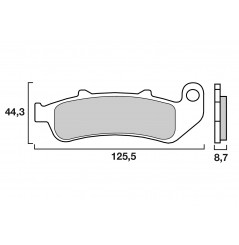 Plaquette de frein Avant Brembo 07HO39SA - Syntérisé Route