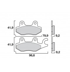 Plaquette de frein Avant Brembo 07HO4008 - Organique Route