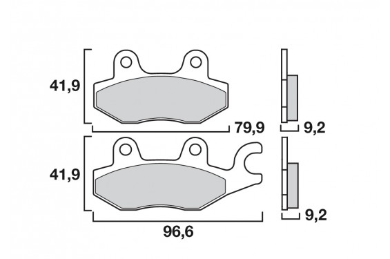 Plaquette de frein Avant Brembo 07HO4008 - Organique Route Plaquette de frein Avant Brembo 07HO4008 - Organique Route