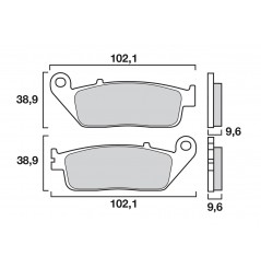 Plaquette de frein Avant Brembo 07HO4108 - Organique Route