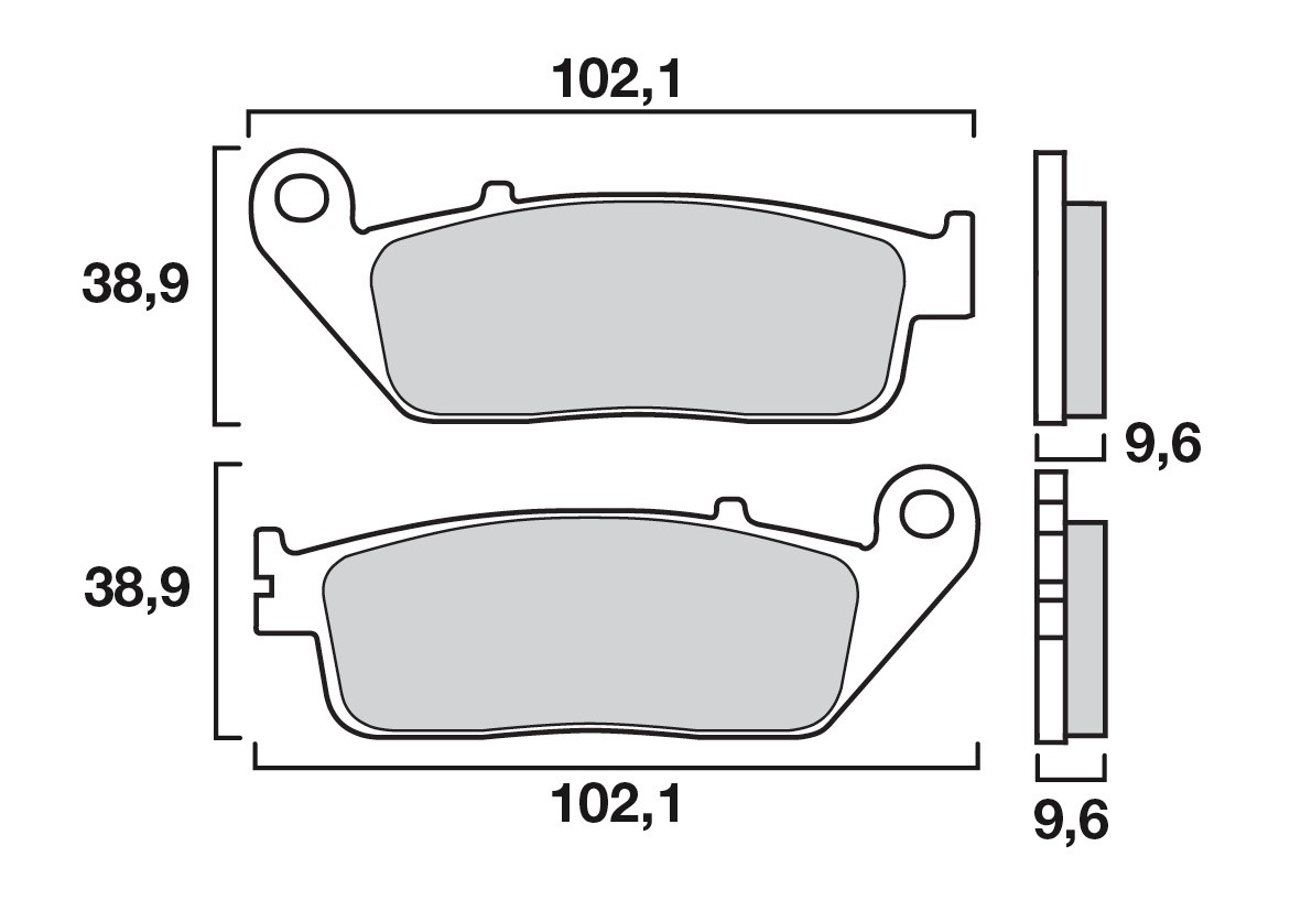 Plaquette de frein Avant Brembo 07HO4108 - Organique Route