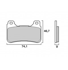 Plaquette de frein Racing Brembo 07HO50SR - Syntérisé Route et Piste