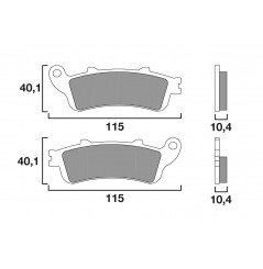 Plaquette de frein Arrière Brembo 07HO52SP - Syntérisé Route et Piste