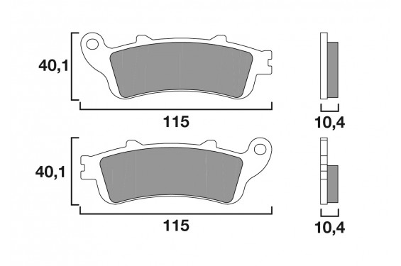 Plaquette de frein Arrière Brembo 07HO52SP - Syntérisé Route et Piste