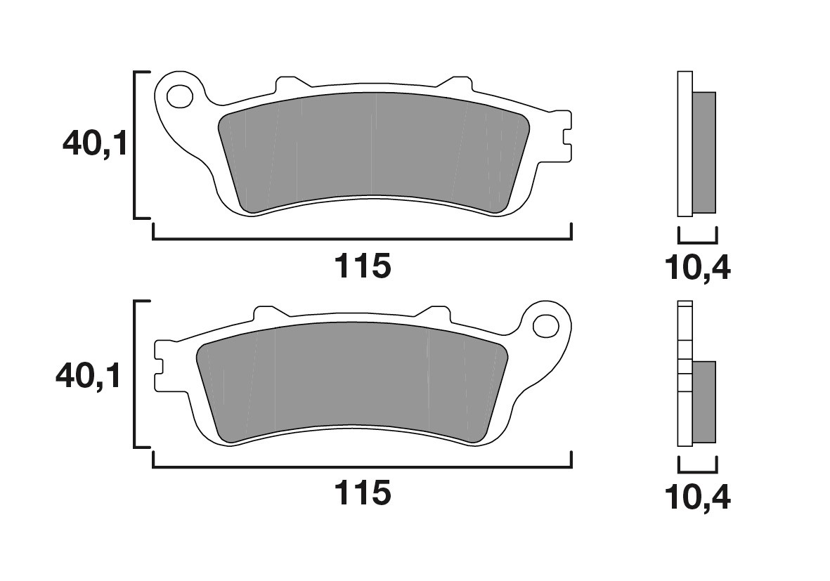 Plaquette de frein Arrière Brembo 07HO52SP - Syntérisé Route et Piste