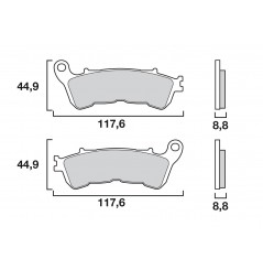 Plaquette de frein Avant Brembo 07HO57LA - Syntérisé Route