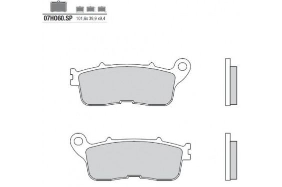 Plaquette de frein Arrière Brembo 07HO60 SP - Syntérisé Route et Piste Plaquette de frein Arrière Brembo 07HO60 SP - Syntérisé Route et Piste