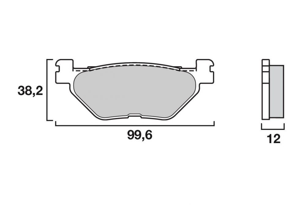 Plaquette de frein Arrière Brembo 07052 CC