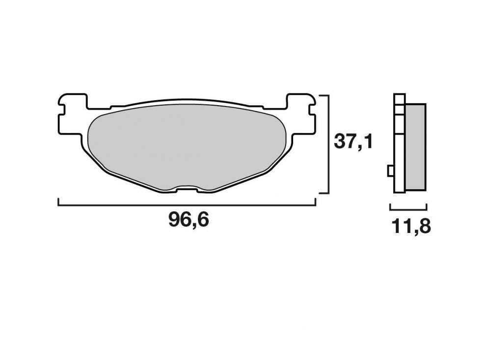 Plaquette de frein Arrière Brembo 07059 CC