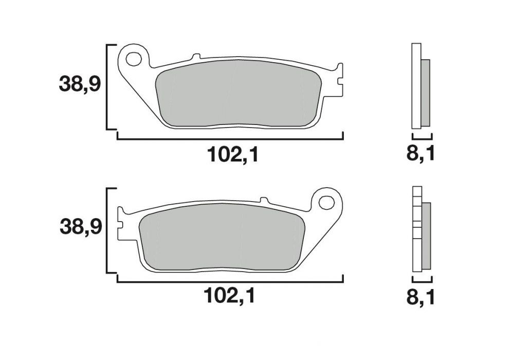 Plaquette de frein Arrière Brembo 07074 XS