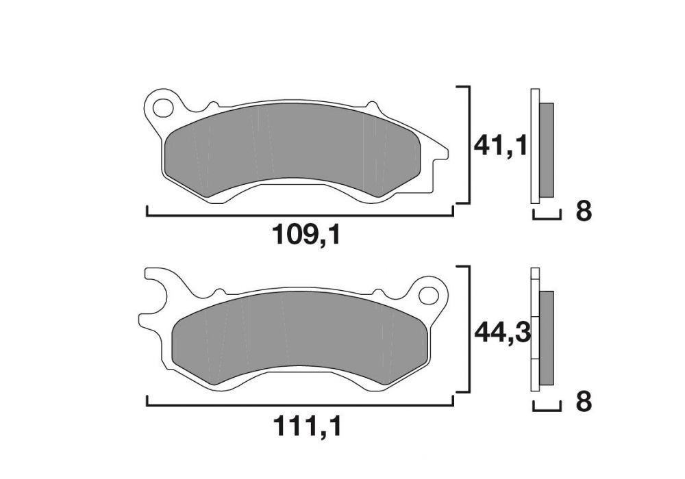Plaquette de frein Avant Brembo 07090