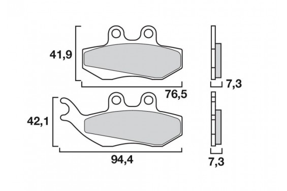 Plaquette de frein Avant Moto et Scooter Brenta FT3017 - Organique Route Plaquette de frein Avant Moto et Scooter Brenta FT3017 - Organique Route
