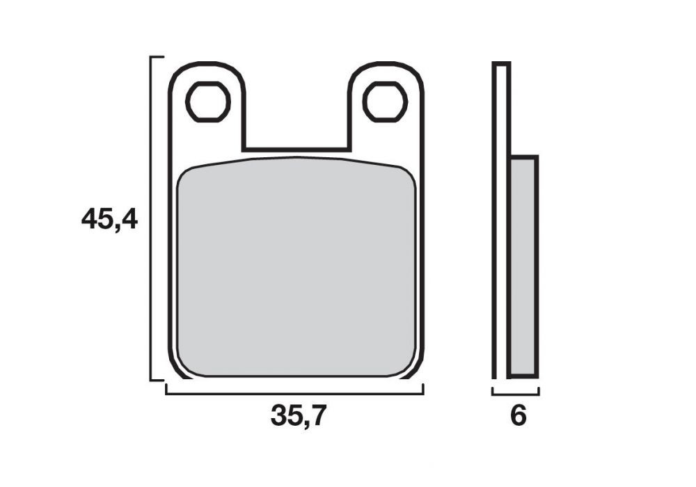 Plaquette de frein Arrière Moto et Scooter Brenta FT3015 - Organique Route