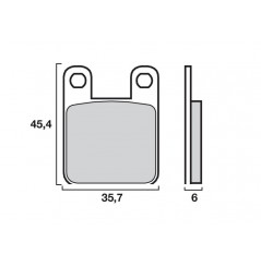 Plaquette de frein Avant Moto et Scooter Brenta FT3015 - Organique Route