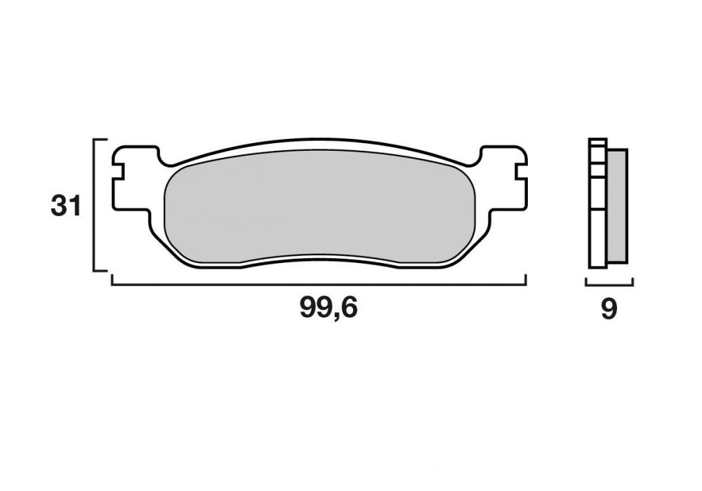 Plaquette de frein Arrière Moto et Scooter Brenta FT3022 - Organique Route