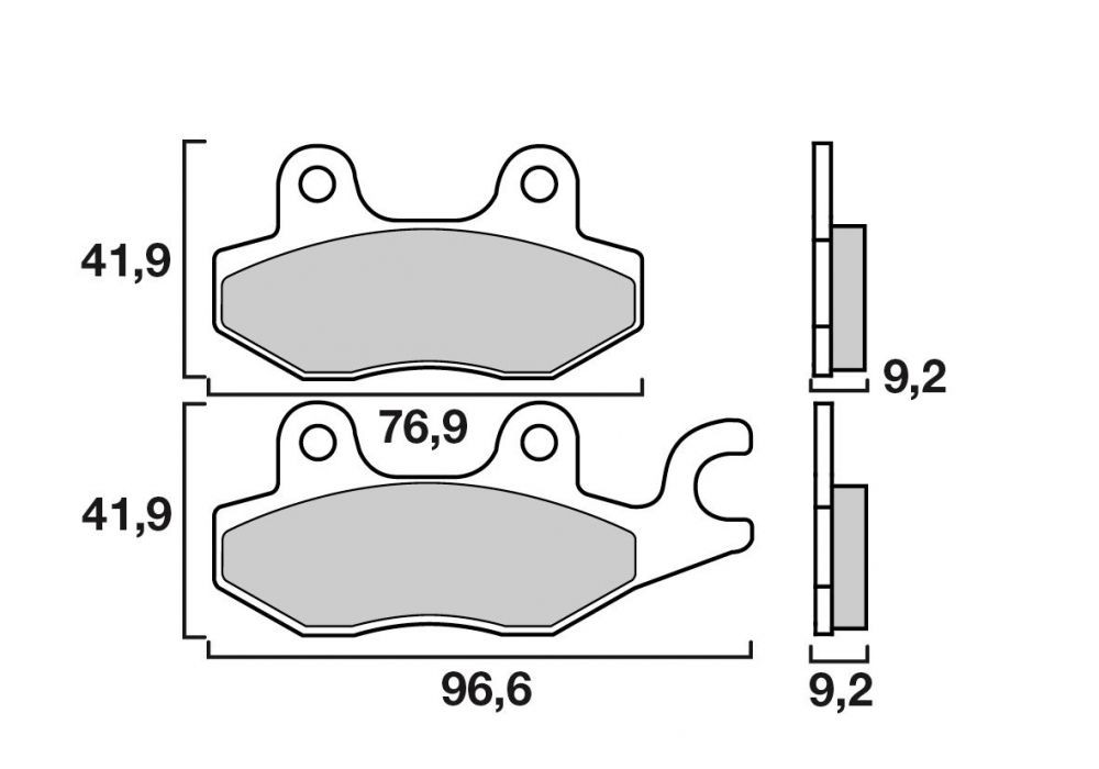 Plaquette de frein Avant Moto et Scooter Brenta FT3021 - Organique Route