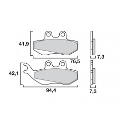 Plaquette de frein Avant Moto et Scooter Brenta FT4017 - Syntérisé Route