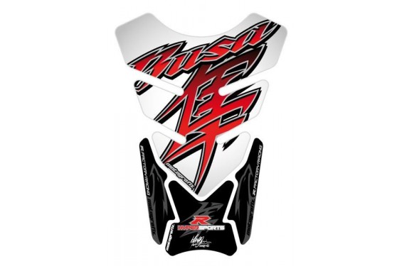 Protection de Réservoir Moto Blanc - Rouge - Noir pour Suzuki HAYABUSA Protection de Réservoir Moto Blanc - Rouge - Noir pour Suzuki HAYABUSA