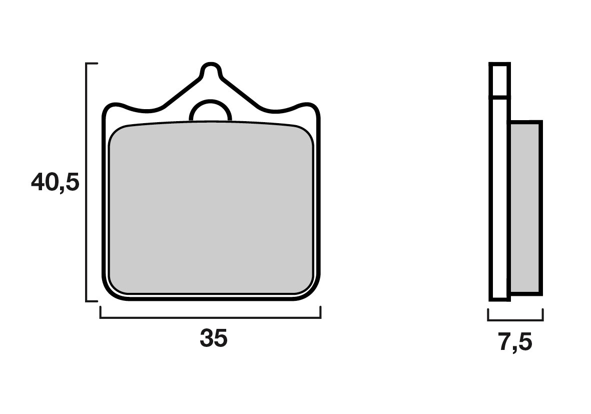 Plaquette de frein Avant Brenta FT4107 - Métal Fritté Route