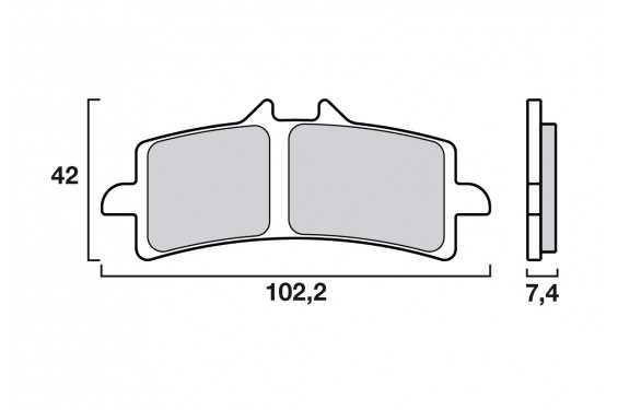 Plaquette de frein Avant Brenta FT4113 - Syntérisé Route