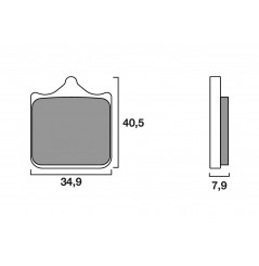 Plaquette de frein Avant Moto Brenta FT4122 - Métal Fritté Route