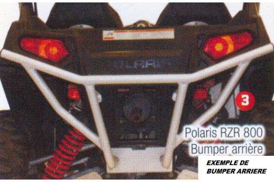 Bumper Arrière ART pour SSV Polaris RZR 800 (08-15)