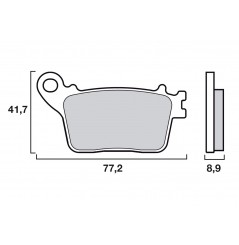 Plaquette de frein Brenta Arrière FT4114 - Syntérisé Route et Piste