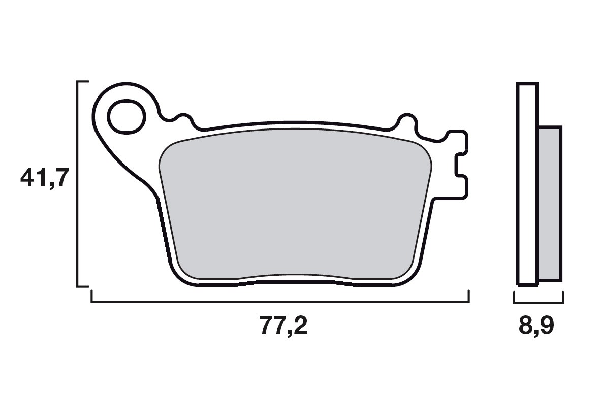 Plaquette de frein Brenta Arrière FT4114 - Syntérisé Route et Piste