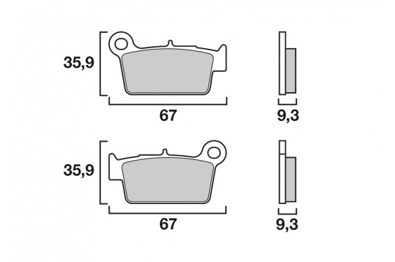 Plaquette de frein Arrière Brenta FT6101 Plaquette de frein Arrière Brenta FT6101