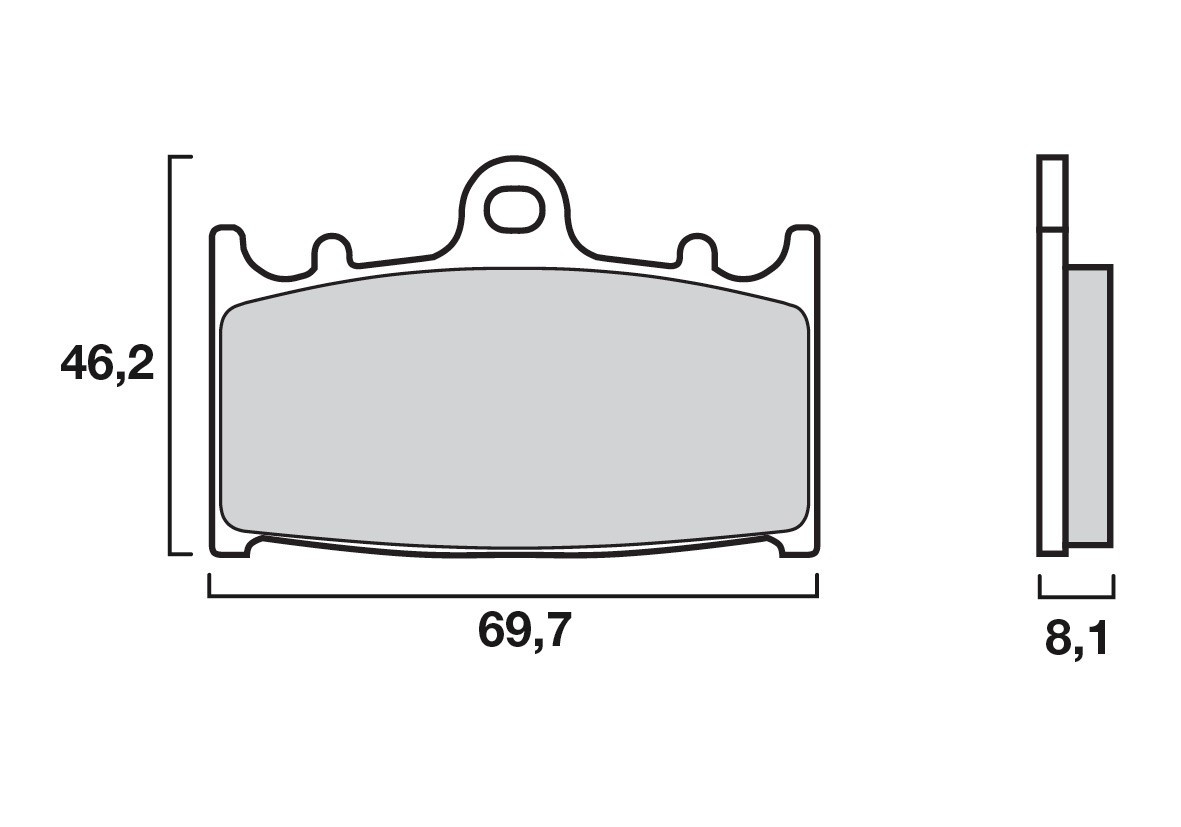 Plaquettes de Frein Avant Brenta pour Suzuki GSF 400 Bandit (89-90) et (1993) - Métal Fritté - BR4062