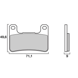 Plaquettes de Frein Avant Brenta pour Suzuki VZR 1800 Intruder M1800R (06-17) - Métal Fritté - BR4117