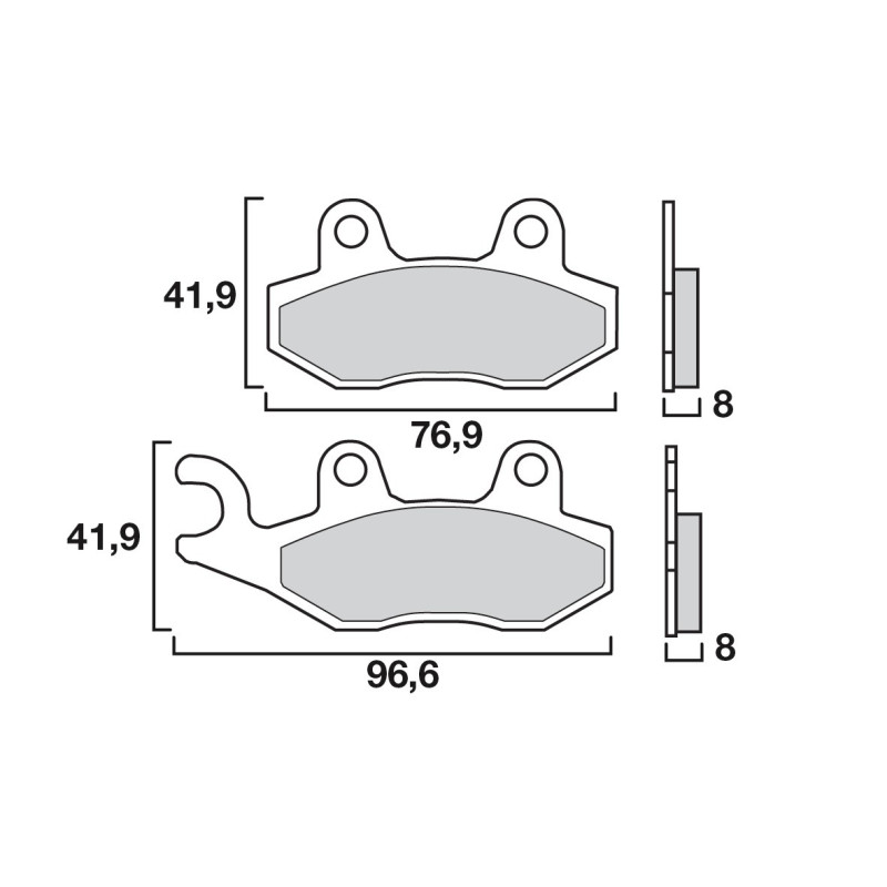 Plaquettes de Frein Avant Brenta pour HD FXDWG 1584 Dyna Wide Glide (11-17) - Métal Fritté - BR4063 Plaquettes de Frein Avant Brenta pour HD FXDWG 1584 Dyna Wide Glide (11-17) - Métal Fritté - BR4063