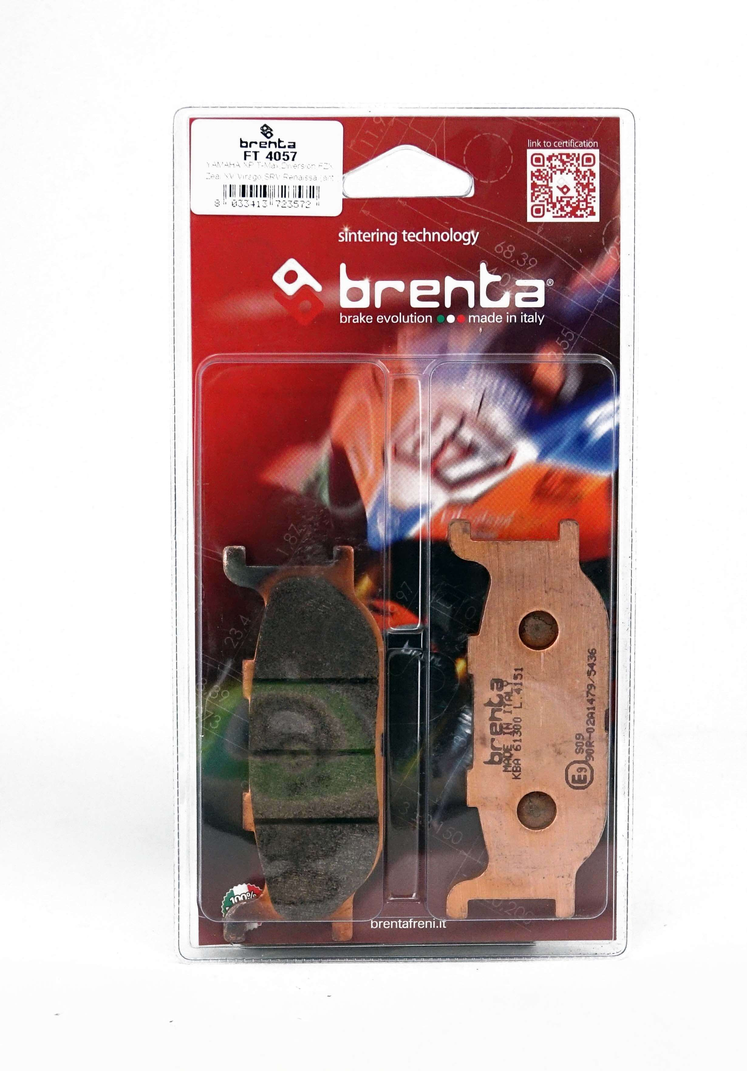 Plaquettes de Frein Avant Brenta pour Yamaha XVS 950 Midnight Star (09-12) - Métal Fritté - BR4057