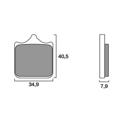 Plaquettes de Frein Avant Brenta pour Triumph Speed Twin 900 (24-25) - Métal Fritté - BR4122