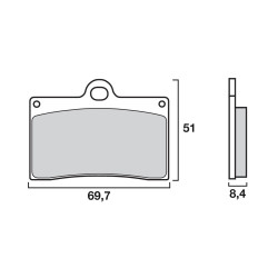 Plaquettes de Frein Avant Brenta pour Husqvarna SMR 570 (01-04) - Métal Fritté - BR4030