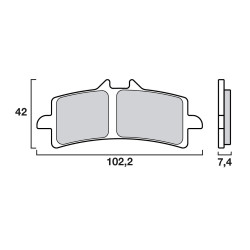 Plaquettes de Frein Avant Brenta pour Husqvarna FS 450 (15-24) - Métal Fritté - BR4113
