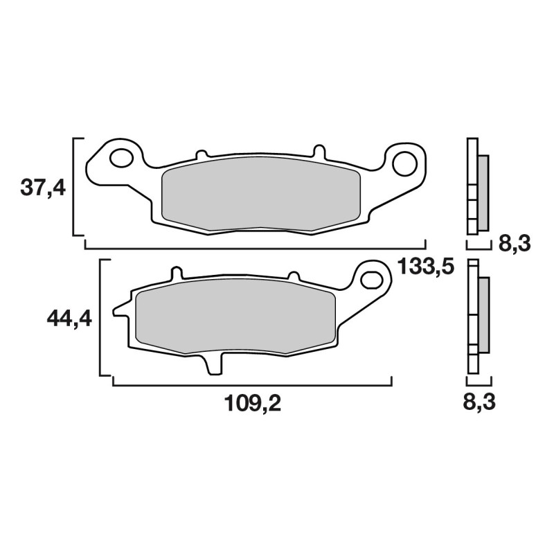 Plaquettes de Frein Avant Brenta pour Suzuki GS 500 F (04-07) - Métal Fritté - BR4091 Plaquettes de Frein Avant Brenta pour Suzuki GS 500 F (04-07) - Métal Fritté - BR4091
