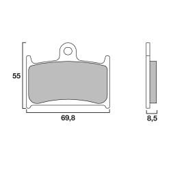 Plaquettes de Frein Avant Brenta pour Yamaha TZ 125 (97-00) - Métal Fritté - BR4127