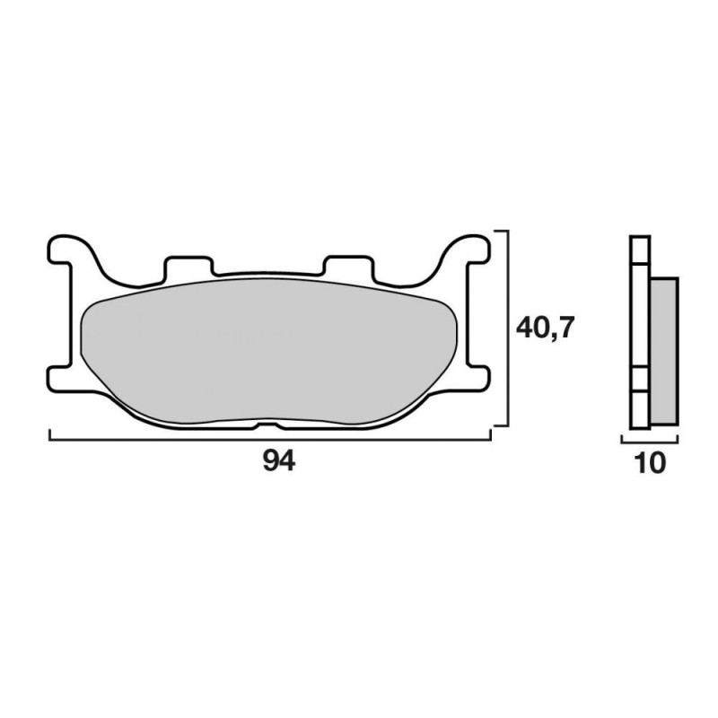 Plaquettes de Frein Avant Brenta pour Yamaha MT-03 (06-14) - Métal Fritté - BR4019 Plaquettes de Frein Avant Brenta pour Yamaha MT-03 (06-14) - Métal Fritté - BR4019