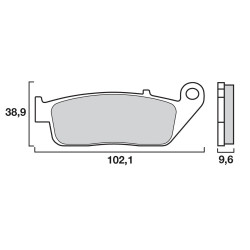 Plaquettes de Frein Arrière Brenta pour Triumph Legend 900 TT (98-01) - Métal Fritté - BR4071